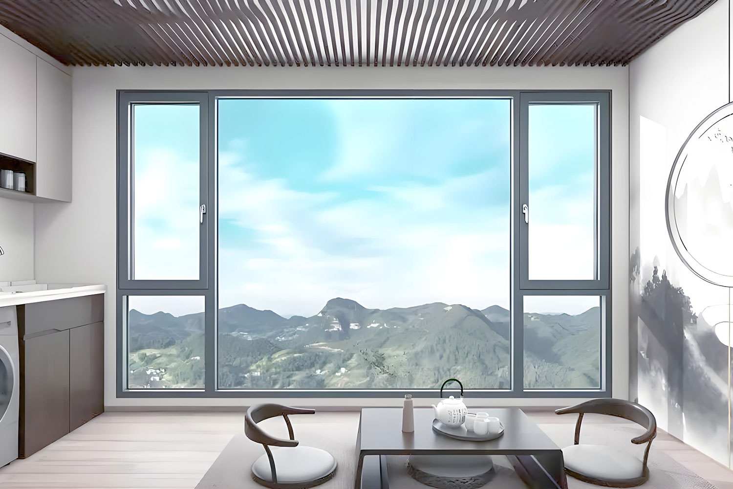 艺奢内置外开下悬窗